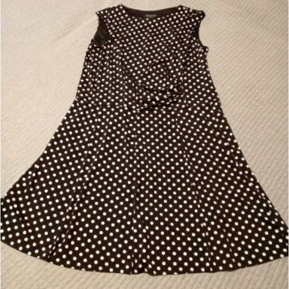 Perceptions 1X Polka Dot Dress